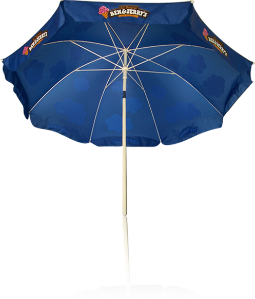 Paraguas para playa redondo (Vista interior)