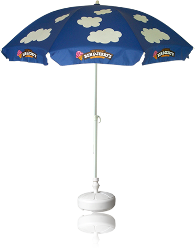Paraguas para playa redondo (Vista frontal)