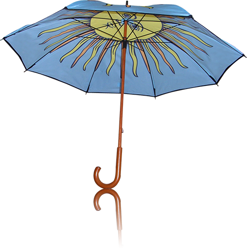Paraguas Individual Redondo de una sola Pieza (Vista interior)